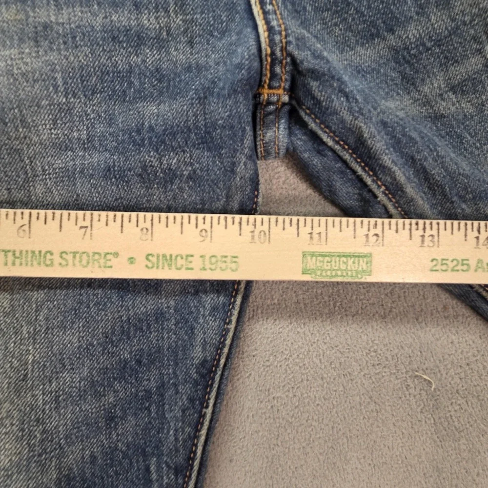 Levis‎ 512 Jeans Mens Selvedge Med Wash Blue Slim Tapered Whiskers Fits 30x28